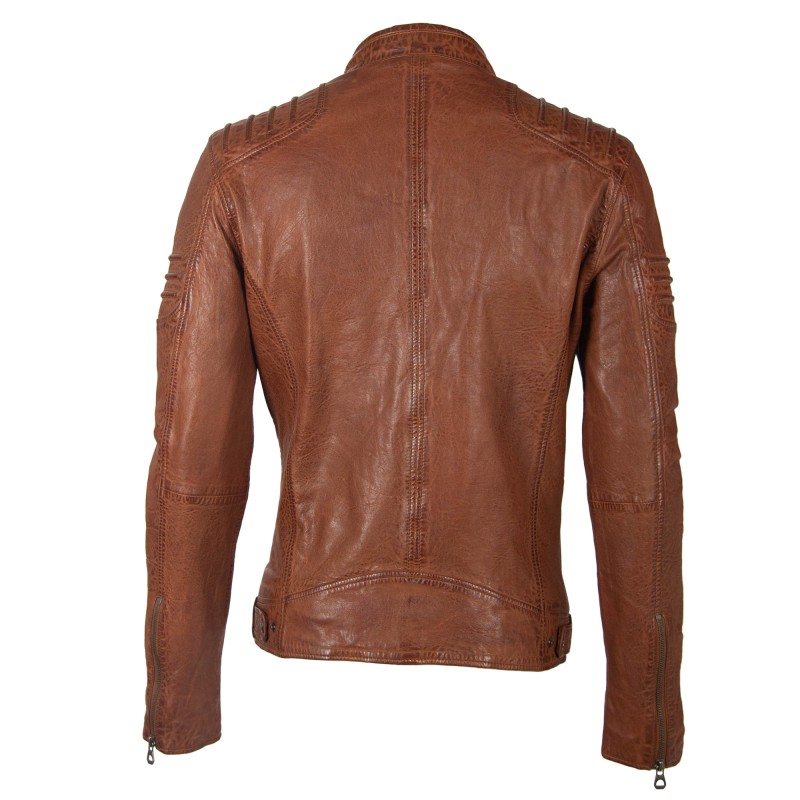 Geaca de Piele Naturala Barbati Gipsy Coniac GBCoulby LATEV – IMBRACAMINTE