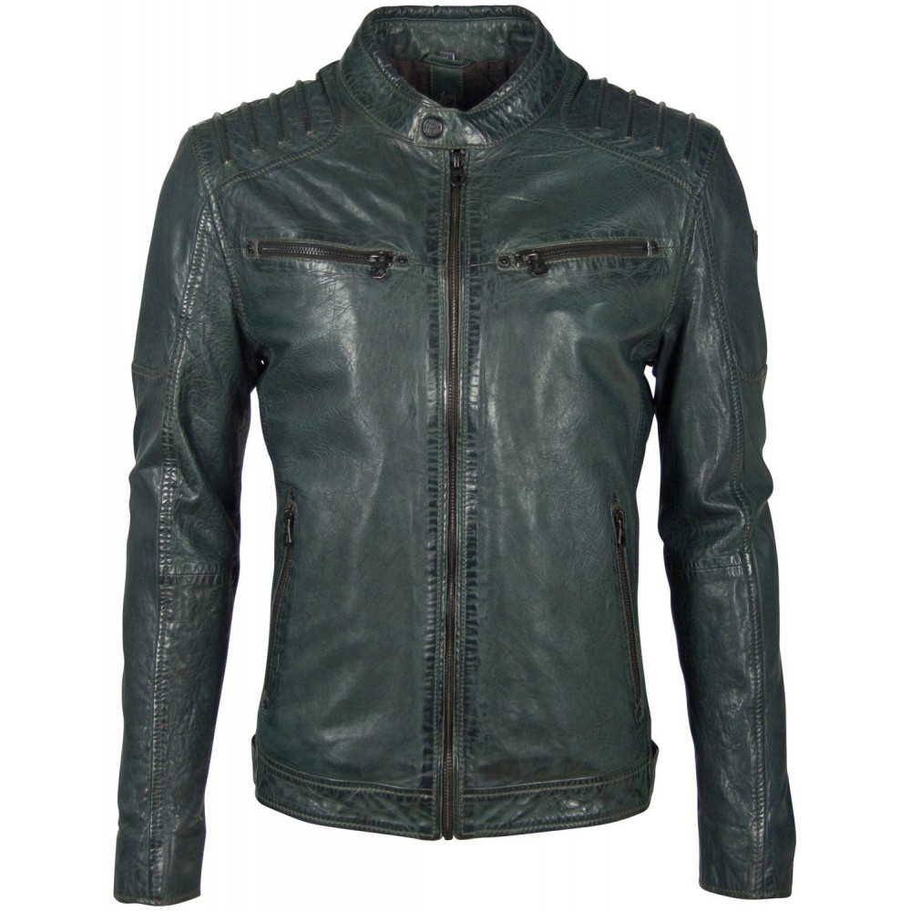 Geaca de Piele Naturala Barbati Gipsy Verde Inchis GBCoulby LATEV - readytowear