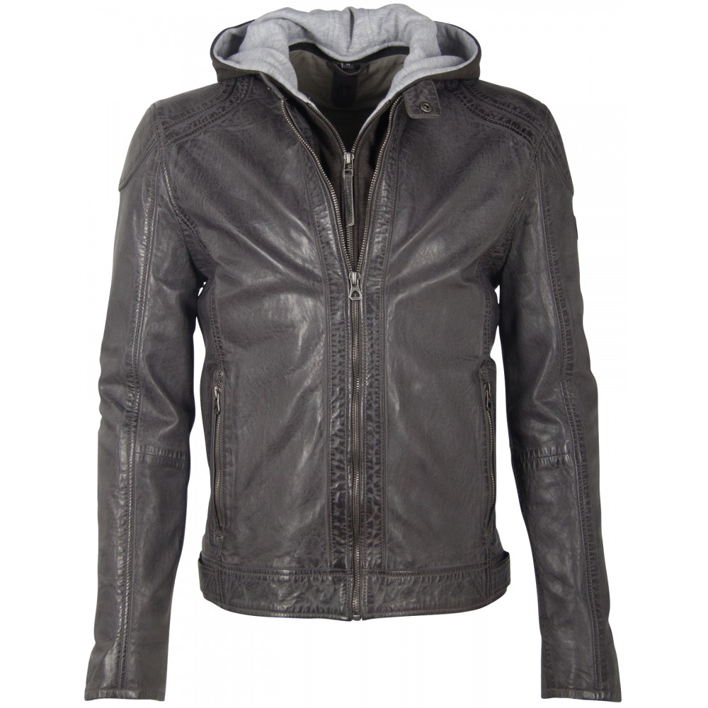Geaca de Piele Barbati Gipsy Antracit GBDarni LSAV Geaca de Piele Barbati Gipsy Antracit GBDarni LSAV - readytowear.ro