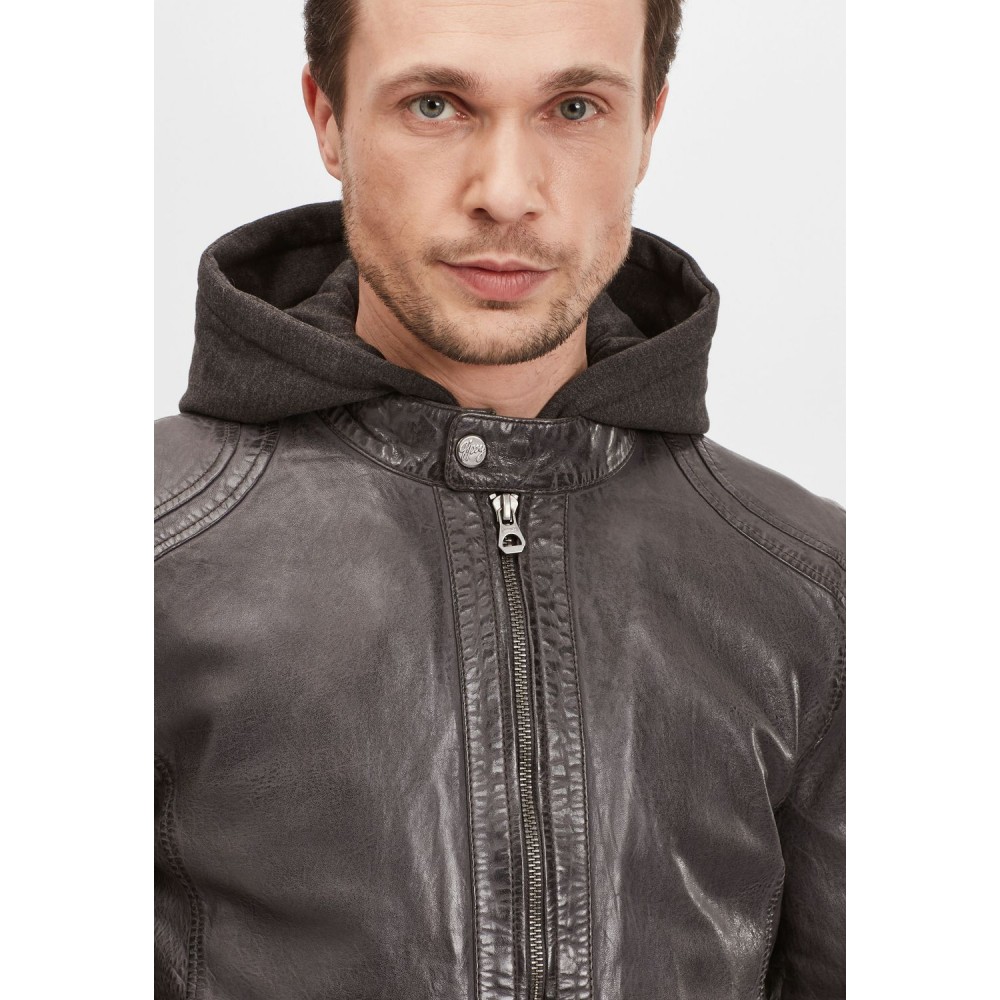 Geaca de Piele Barbati Gipsy Antracit GBDarni LSAV Geaca de Piele Barbati Gipsy Antracit GBDarni LSAV - readytowear.ro
