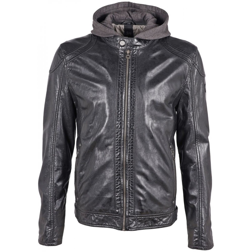 Geaca de Piele Barbati Gipsy Neagra GBDarni Geaca de Piele Barbati Gipsy Neagra GBDarni - readytowear.ro