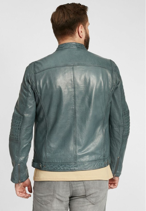 Geaca de Piele Barbati Gipsy Albastru Denim GBDavin – IMBRACAMINTE — fotografia 5