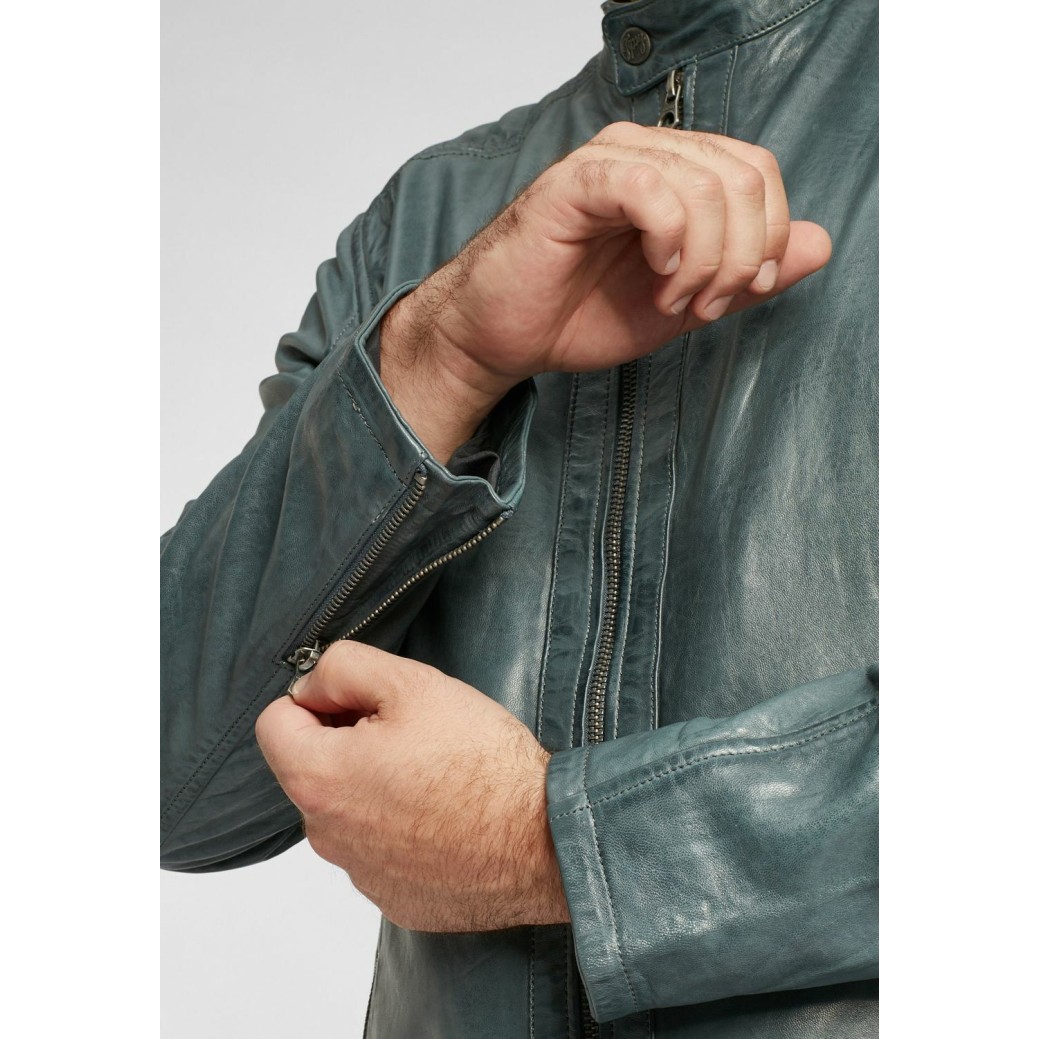 Geaca de Piele Barbati Gipsy Albastru Denim GBDavin – IMBRACAMINTE Geaca de Piele Barbati Gipsy Albastru Denim GBDavin – IMBRACAMINTE