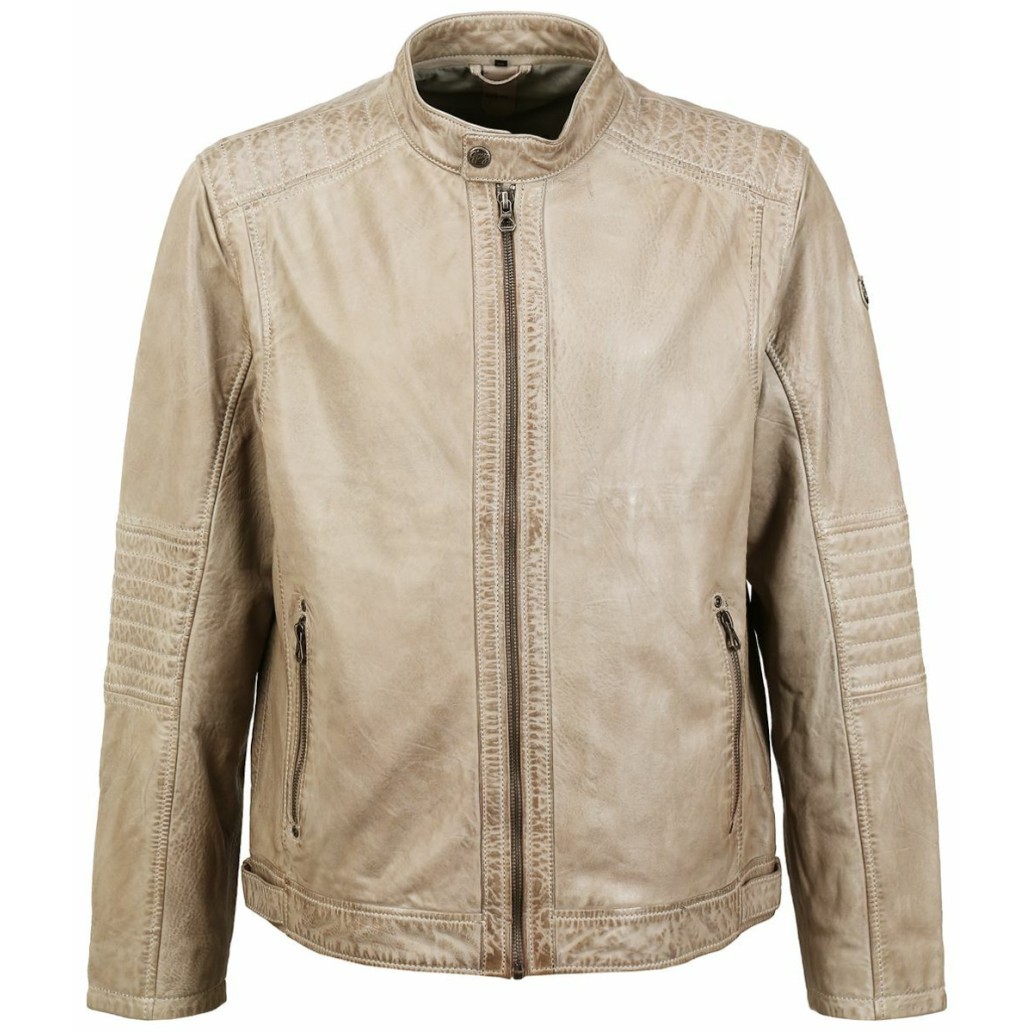 Geaca de Piele Barbati Gipsy Gri GBDavin CF NSLVV – IMBRACAMINTE