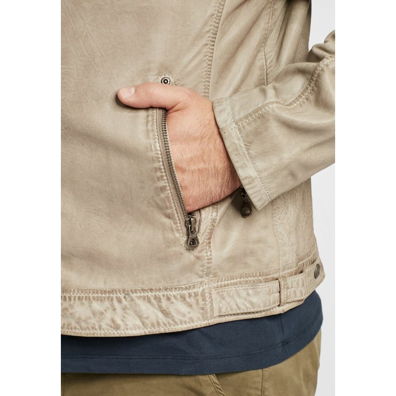 Geaca de Piele Barbati Gipsy Gri GBDavin CF NSLVV – IMBRACAMINTE