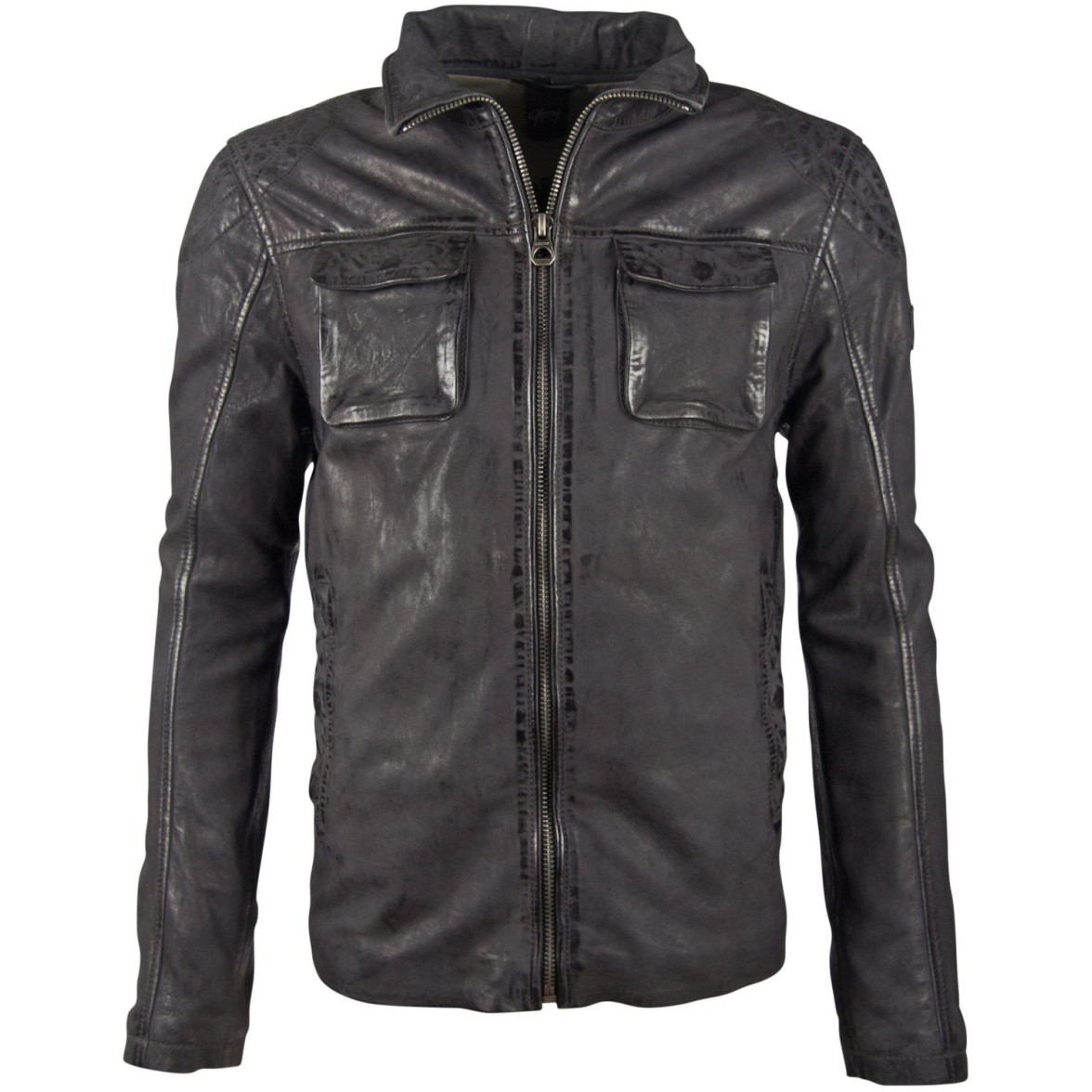 Geaca de Piele Naturala Barbati Gipsy Antracit GBDavis S21 SF LASIV – IMBRACAMINTE