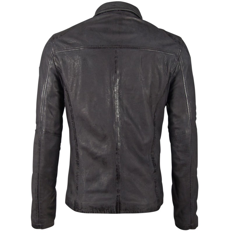 Geaca de Piele Naturala Barbati Gipsy Antracit GBDavis S21 SF LASIV – IMBRACAMINTE