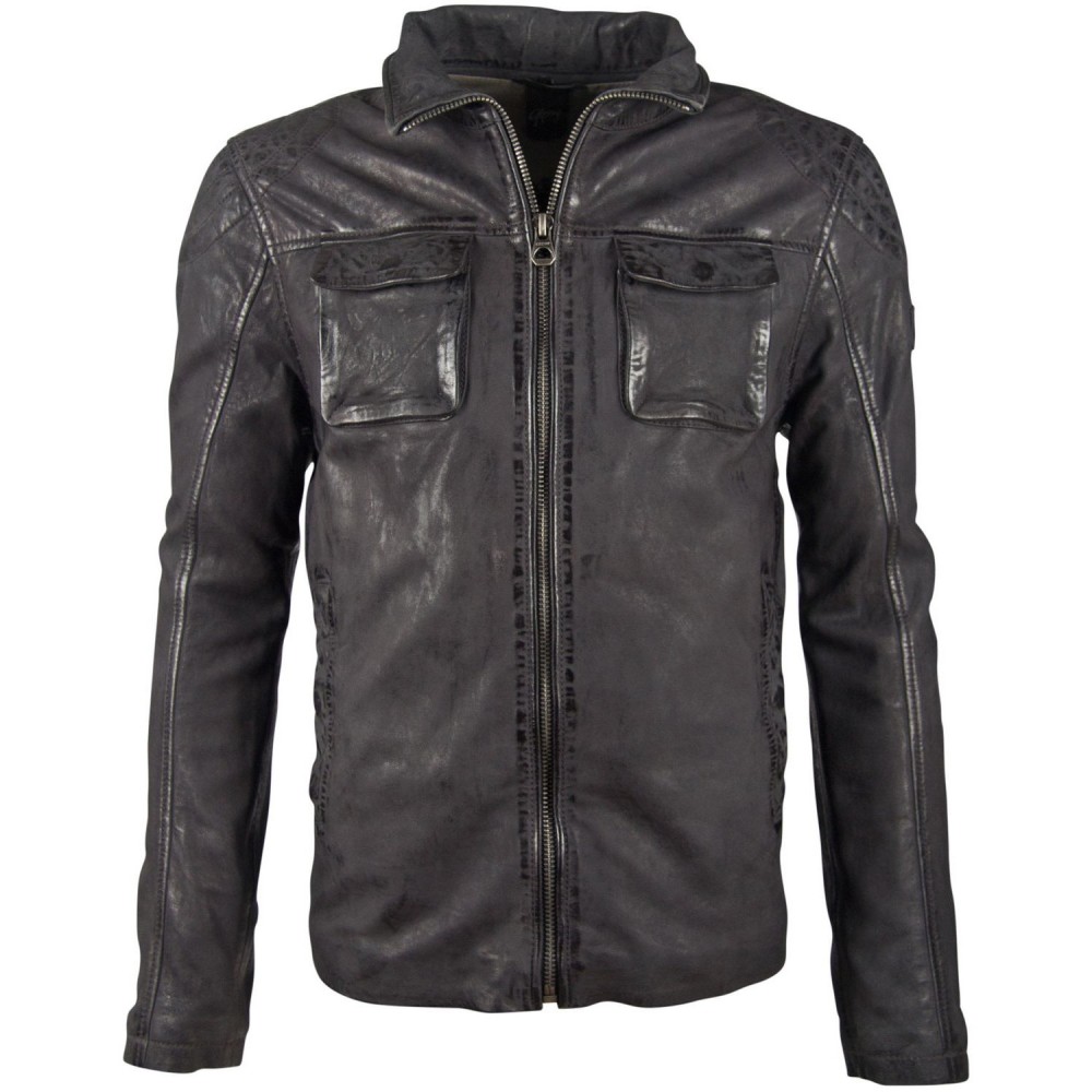 Geaca de Piele Naturala Barbati Gipsy Antracit GBDavis S21 SF LASIV Geaca de Piele Naturala Barbati Gipsy Antracit GBDavis S21 SF LASIV - readytowear