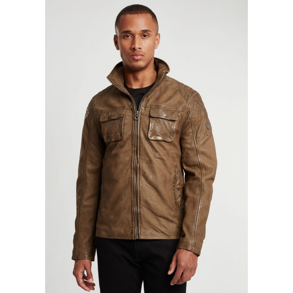 Geaca de Piele Barbati Gipsy Olive GBDavis S21 SF LASIV geci de piele - readytowear.ro