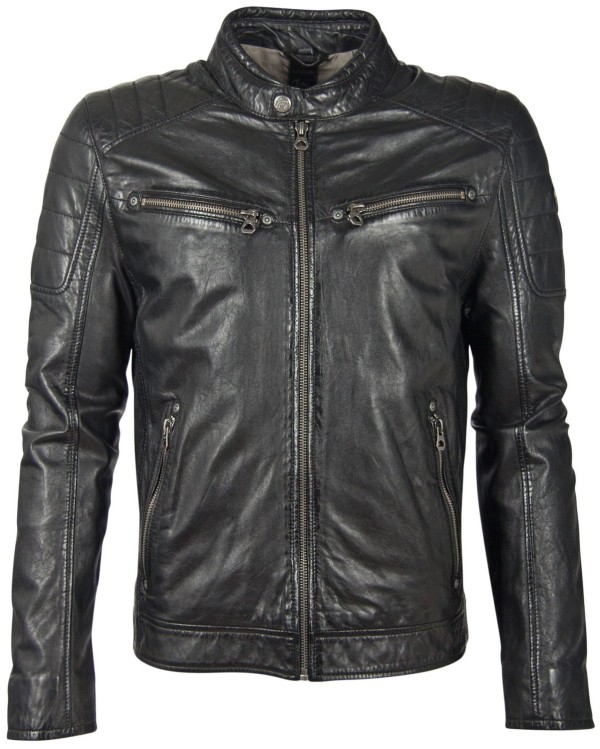 Geaca de Piele Barbati Gipsy Neagra GBDerry – IMBRACAMINTE — fotografia 1