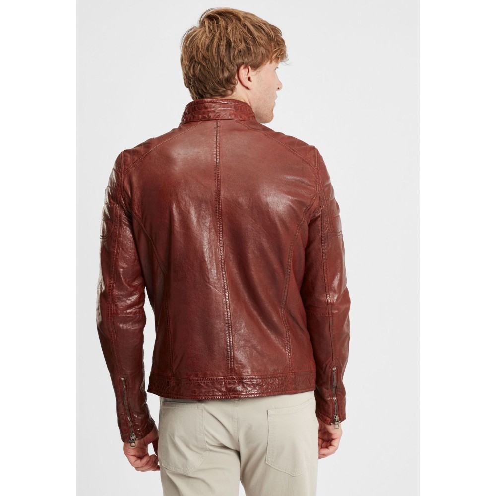 Geaca de Piele Barbati Gipsy Coniac Inchis GBDerry LAORV geci de piele - readytowear.ro