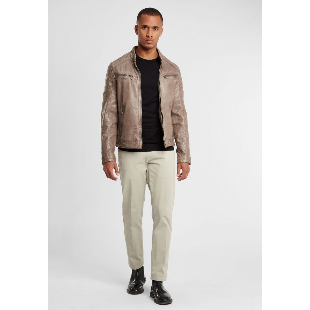 Geaca de Piele Barbati Gipsy Gri Deschis GBDerry LAORV Geaca de Piele Barbati Gipsy Gri Deschis GBDerry LAORV - readytowear.ro
