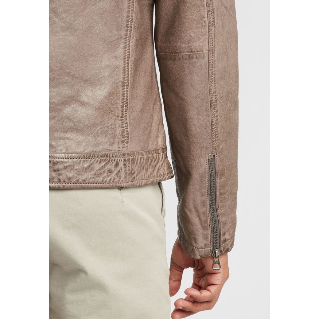 Geaca de Piele Barbati Gipsy Gri Deschis GBDerry LAORV – IMBRACAMINTE