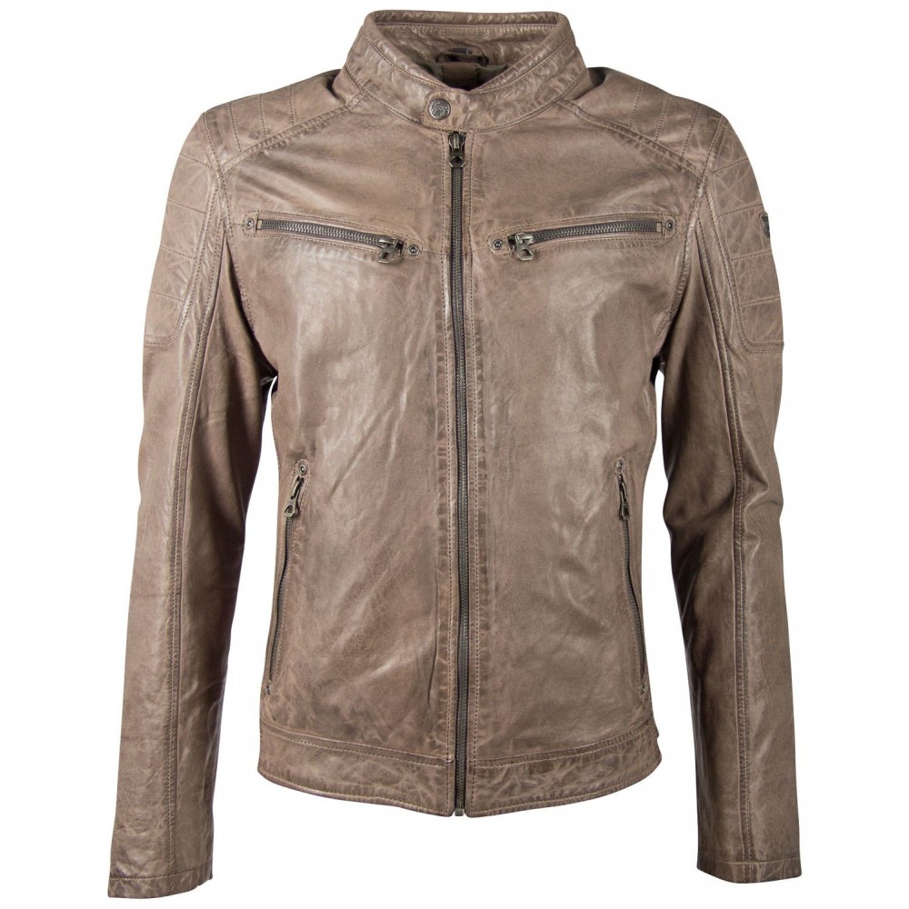 Geaca de Piele Barbati Gipsy Gri Deschis GBDerry LAORV - readytowear