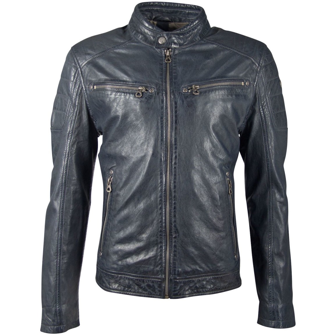 Geaca de Piele Naturala Barbati Gipsy Bleumarin GBDerry LAORV – IMBRACAMINTE