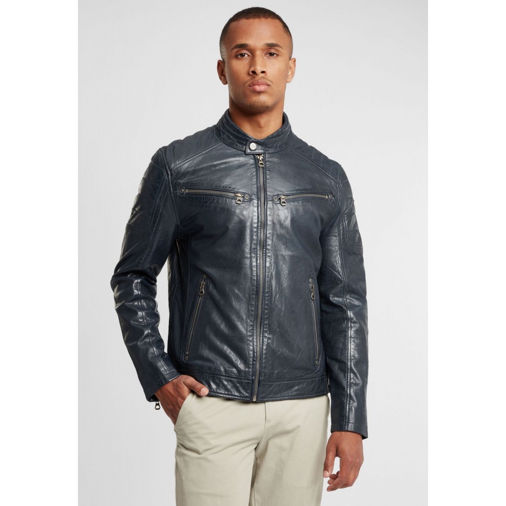Geaca de Piele Naturala Barbati Gipsy Bleumarin GBDerry LAORV Geaca de Piele Naturala Barbati Gipsy Bleumarin GBDerry LAORV - readytowear.ro