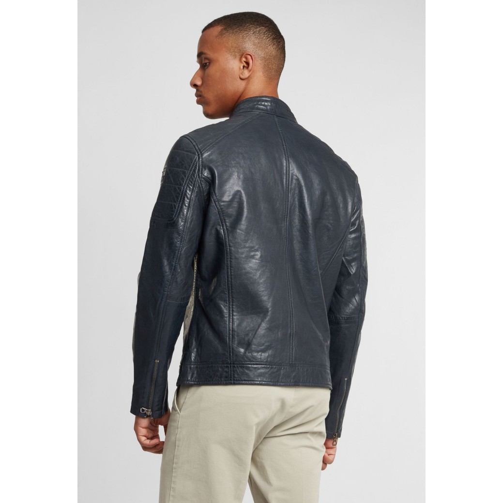 Geaca de Piele Naturala Barbati Gipsy Bleumarin GBDerry LAORV – IMBRACAMINTE