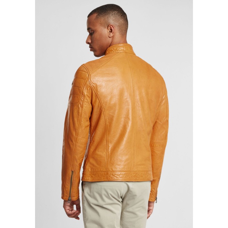 Geaca de Piele Naturala Barbati Gipsy Galbena GBDerry LAORV – IMBRACAMINTE