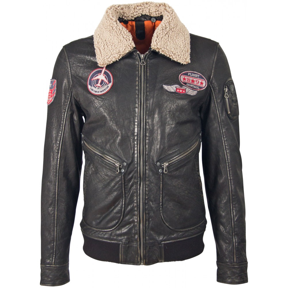 Geaca de Iarna din Piele Barbati Gipsy Neagra GBDubton Geaca de Iarna din Piele Barbati Gipsy Neagra GBDubton - readytowear.ro