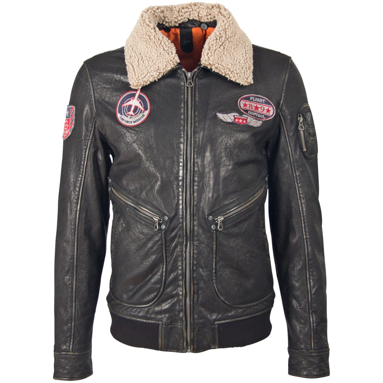 Geaca de Piele Naturala Barbati Gipsy Neagra GBDubton NSLROV W – Black Friday