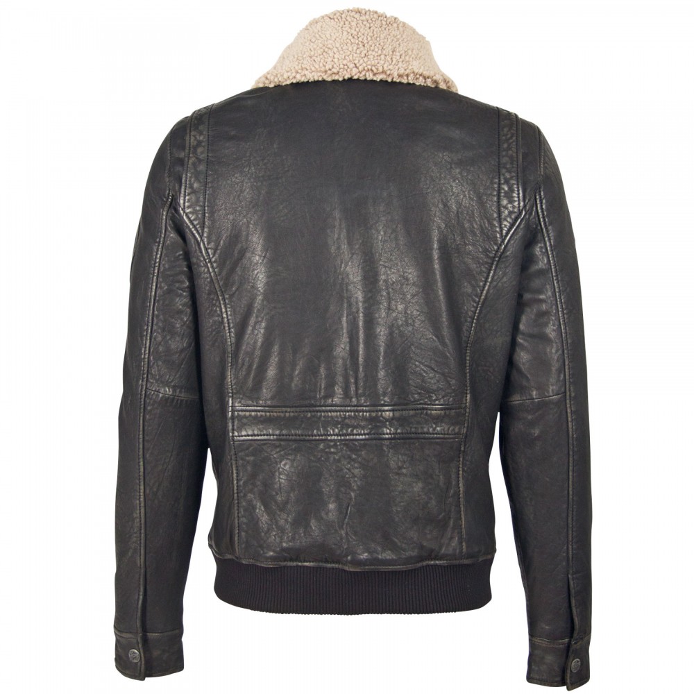 Geaca de Iarna din Piele Barbati Gipsy Neagra GBDubton Geaca de Iarna din Piele Barbati Gipsy Neagra GBDubton - readytowear.ro