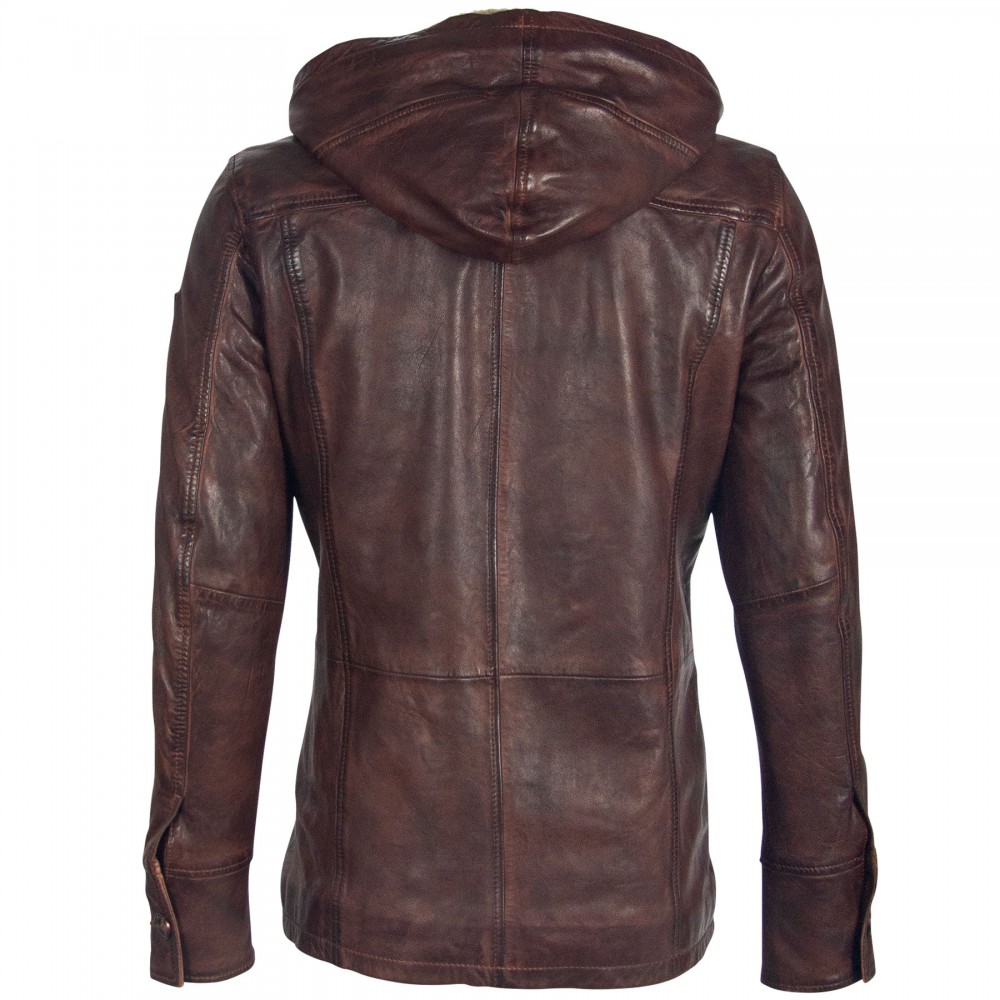 Geaca Lunga de Piele Naturala Barbati Gipsy Castanie GBEmbri STUV W Geaca Lunga de Piele Naturala Barbati Gipsy Castanie GBEmbri STUV W - readytowear.ro