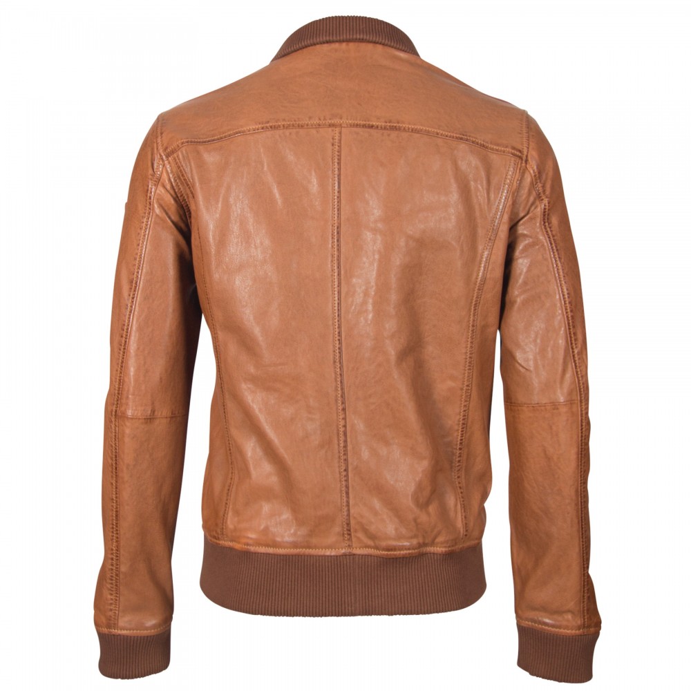 Geaca de Piele Naturala Barbati Gipsy Coniac GBFalk NSLV Geaca de Piele Naturala Barbati Gipsy Coniac GBFalk NSLV - readytowear.ro