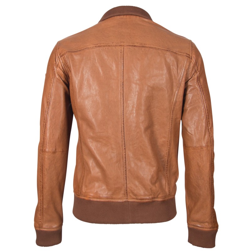 Geaca de Piele Naturala Barbati Gipsy Coniac GBFalk NSLV – IMBRACAMINTE