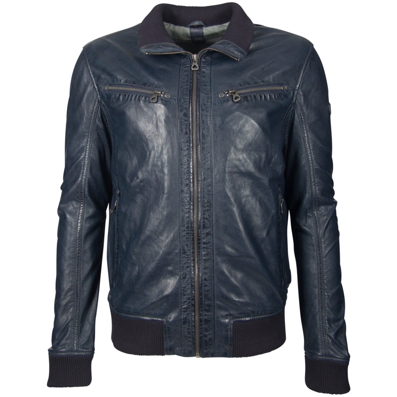 Geaca de Piele Naturala Barbati Gipsy Bleumarin GBFalk NSLV – IMBRACAMINTE