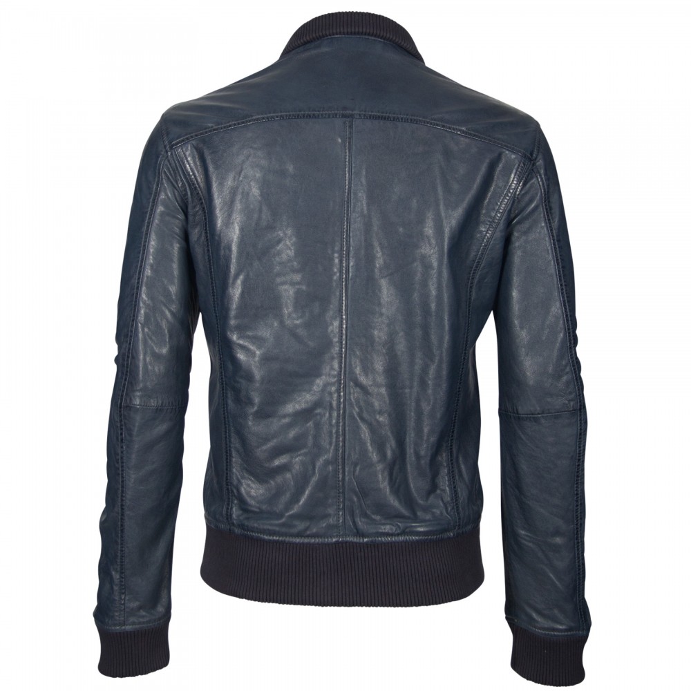 Geaca de Piele Naturala Barbati Gipsy Bleumarin GBFalk NSLV Geaca de Piele Naturala Barbati Gipsy Bleumarin GBFalk NSLV - readytowear.ro