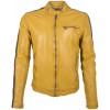 Geaca de Piele Naturala Barbati Gipsy Galbena GBFlori LAROV - readytowear