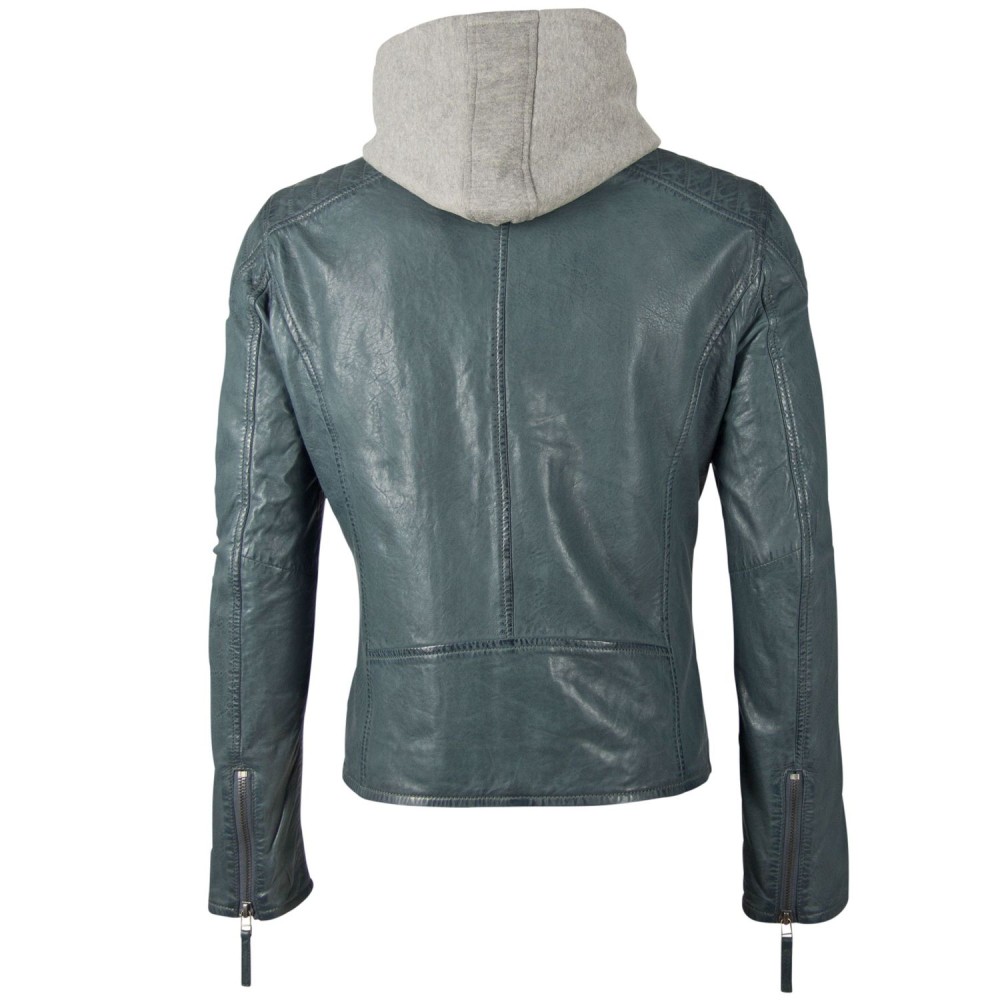 Geaca de Piele Barbati Gipsy Albastru Denim GBFlynt NSLVV geci de piele - readytowear.ro