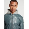 Geaca de Piele Barbati Gipsy Albastru Denim GBFlynt NSLVV geci de piele - readytowear.ro