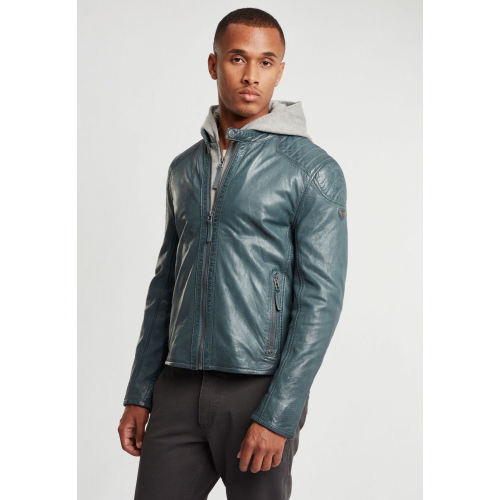 Geaca de Piele Barbati Gipsy Albastru Denim GBFlynt NSLVV geci de piele - readytowear.ro