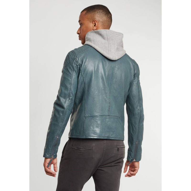 Geaca de Piele Barbati Gipsy Albastru Denim GBFlynt NSLVV – IMBRACAMINTE