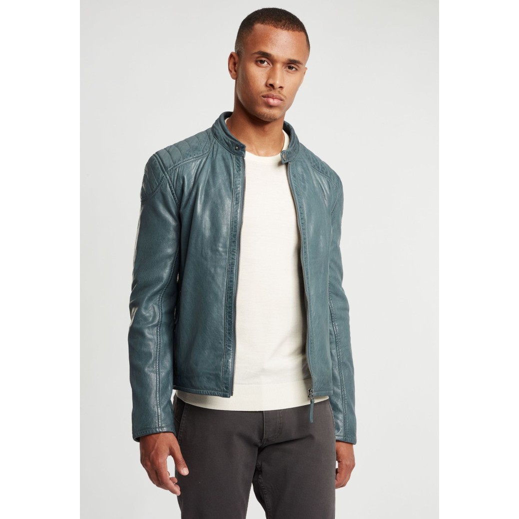 Geaca de Piele Barbati Gipsy Albastru Denim GBFlynt NSLVV – IMBRACAMINTE