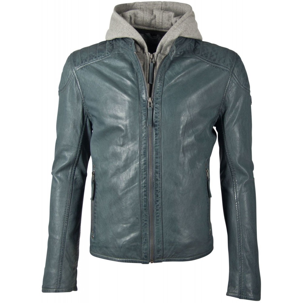 Męska skórzana kurtka Gipsy Denim Blue GBFlynt NSLVV Męska skórzana kurtka Gipsy Denim Blue GBFlynt NSLVV - readytowear