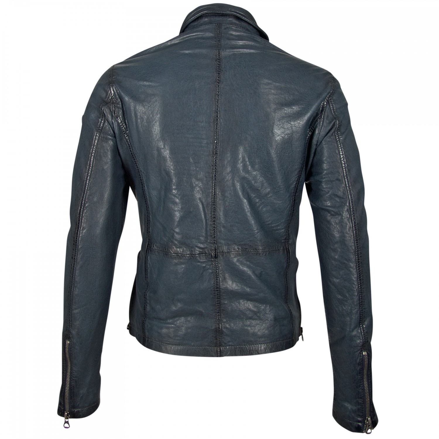 Geaca de Piele Naturala Barbati Gipsy Bleumarin GBGaines SF LAJORV – Black Friday