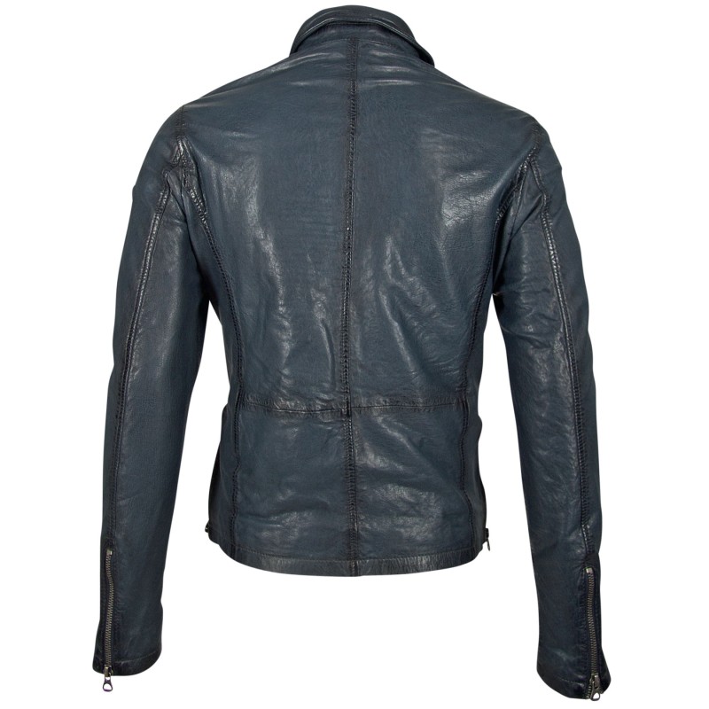 Geaca de Piele Naturala Barbati Gipsy Bleumarin GBGaines SF LAJORV – IMBRACAMINTE