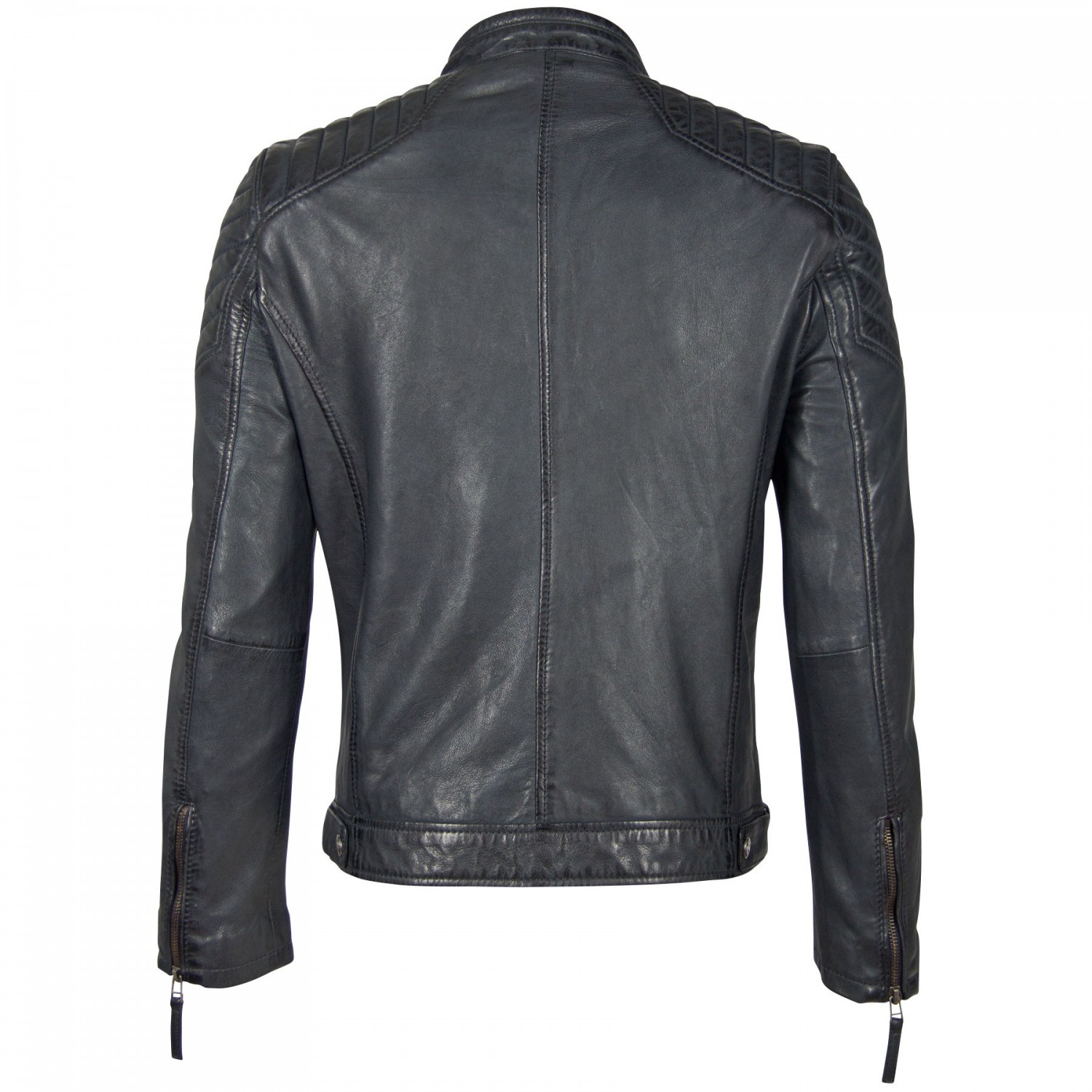 Geaca de Piele Naturala Barbati Gipsy Bleumarin Inchis GBGalton LEGV – IMBRACAMINTE