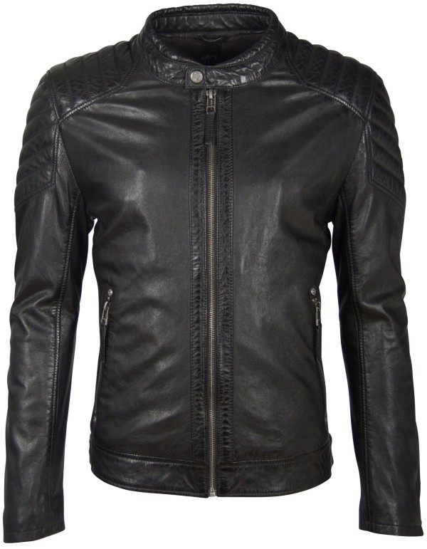 Geaca de Piele Naturala Barbati Gipsy Neagra GBGalton LEGV – IMBRACAMINTE — fotografia 1