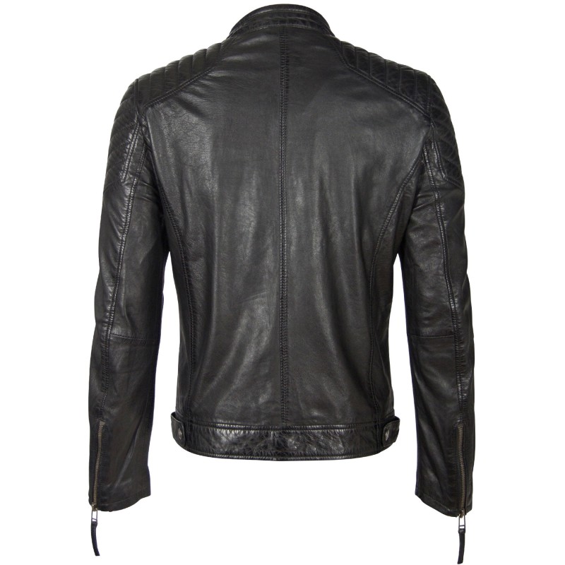 Geaca de Piele Naturala Barbati Gipsy Neagra GBGalton LEGV – Black Friday