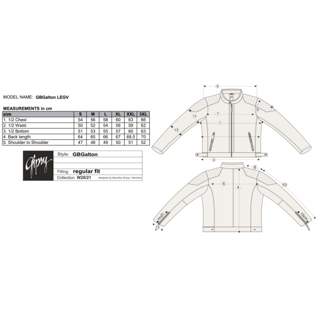 Geaca de Piele Naturala Barbati Gipsy Rosie GBGalton LEGV – Black Friday