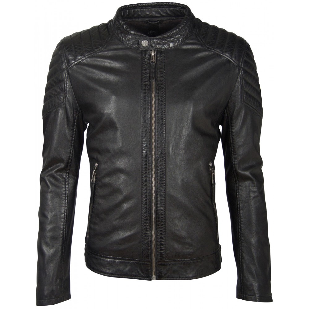 Geaca de Piele Naturala Barbati Gipsy Neagra GBGalton LEGV Geaca de Piele Naturala Barbati Gipsy Neagra GBGalton LEGV - readytowear