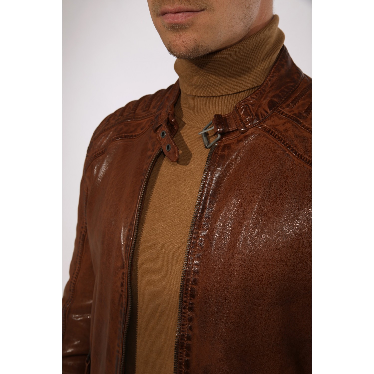 Geaca de Piele Naturala Barbati Gipsy Coniac GBGambler SF LVTW – IMBRACAMINTE Geaca de Piele Naturala Barbati Gipsy Coniac GBGambler SF LVTW – IMBRACAMINTE