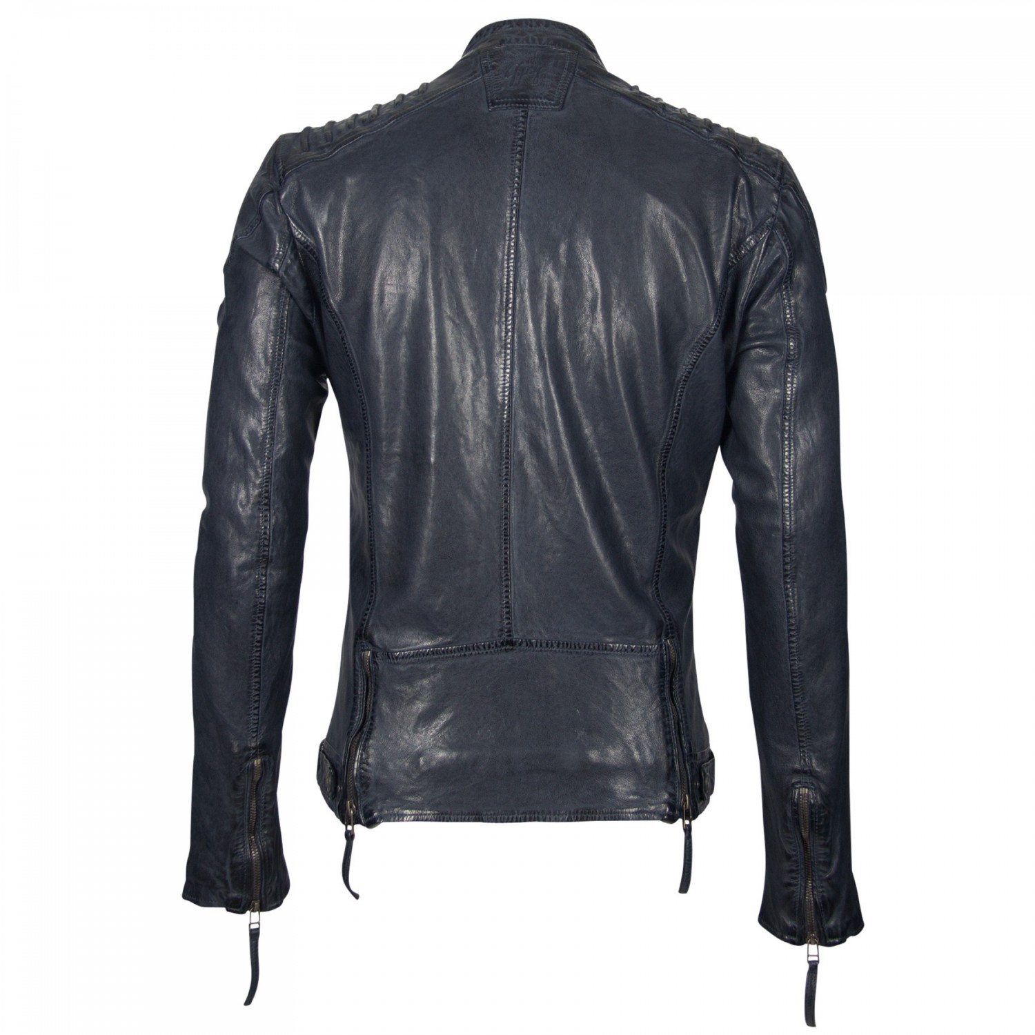 Geaca de Piele Naturala Barbati Gipsy Bleumarin GBGambler SF LVTW – IMBRACAMINTE