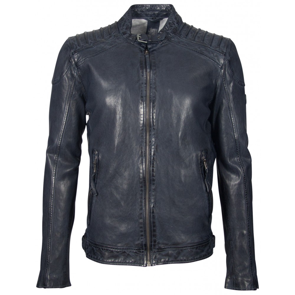 Geaca de Piele Naturala Barbati Gipsy Bleumarin GBGambler SF LVTW Geaca de Piele Naturala Barbati Gipsy Bleumarin GBGambler SF LVTW - readytowear