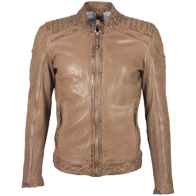 Geaca de Piele Naturala Barbati Gipsy Maro Deschis GBGambler SF LVTW – IMBRACAMINTE