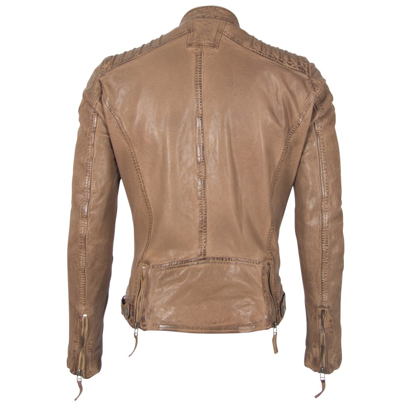 Geaca de Piele Naturala Barbati Gipsy Maro Deschis GBGambler SF LVTW – IMBRACAMINTE