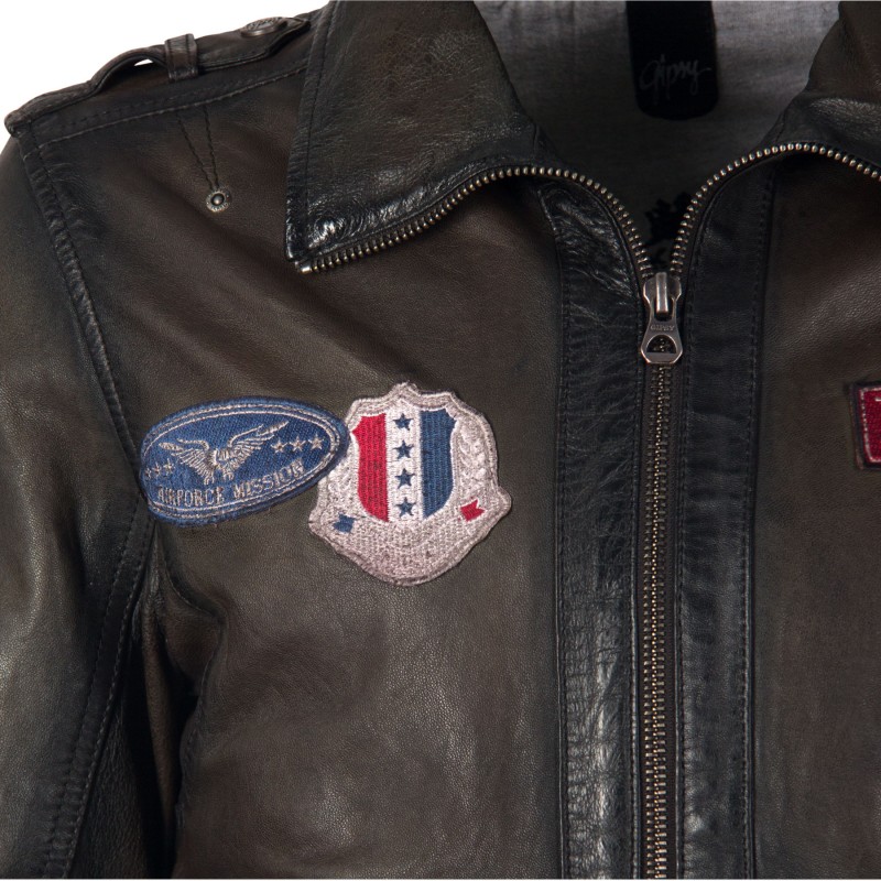 Geaca de Piele Naturala Barbati Gipsy Maro Antic GBGismo LAKAV – IMBRACAMINTE